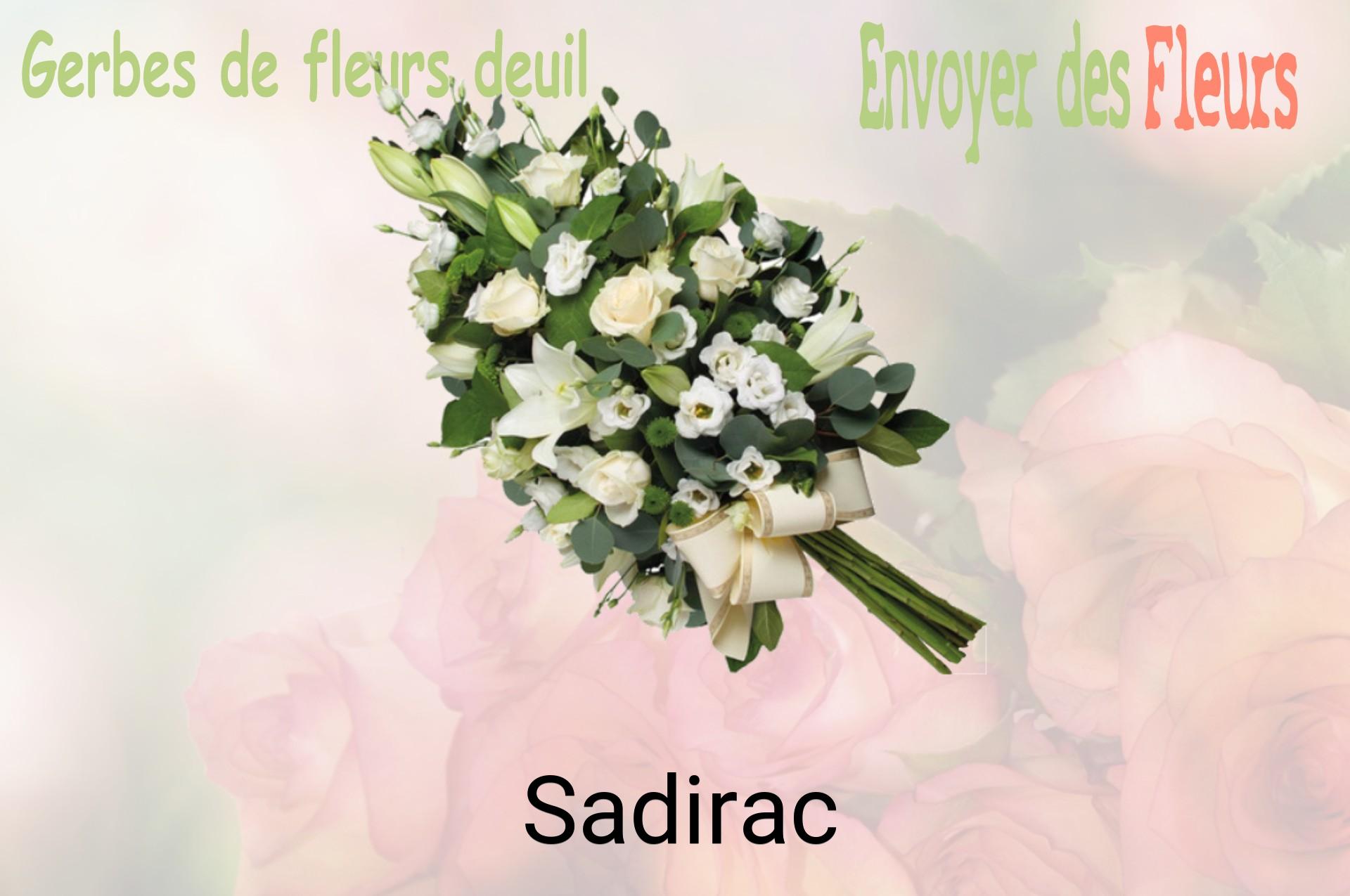 Gerbe de fleurs de deuil livrée à Sadirac